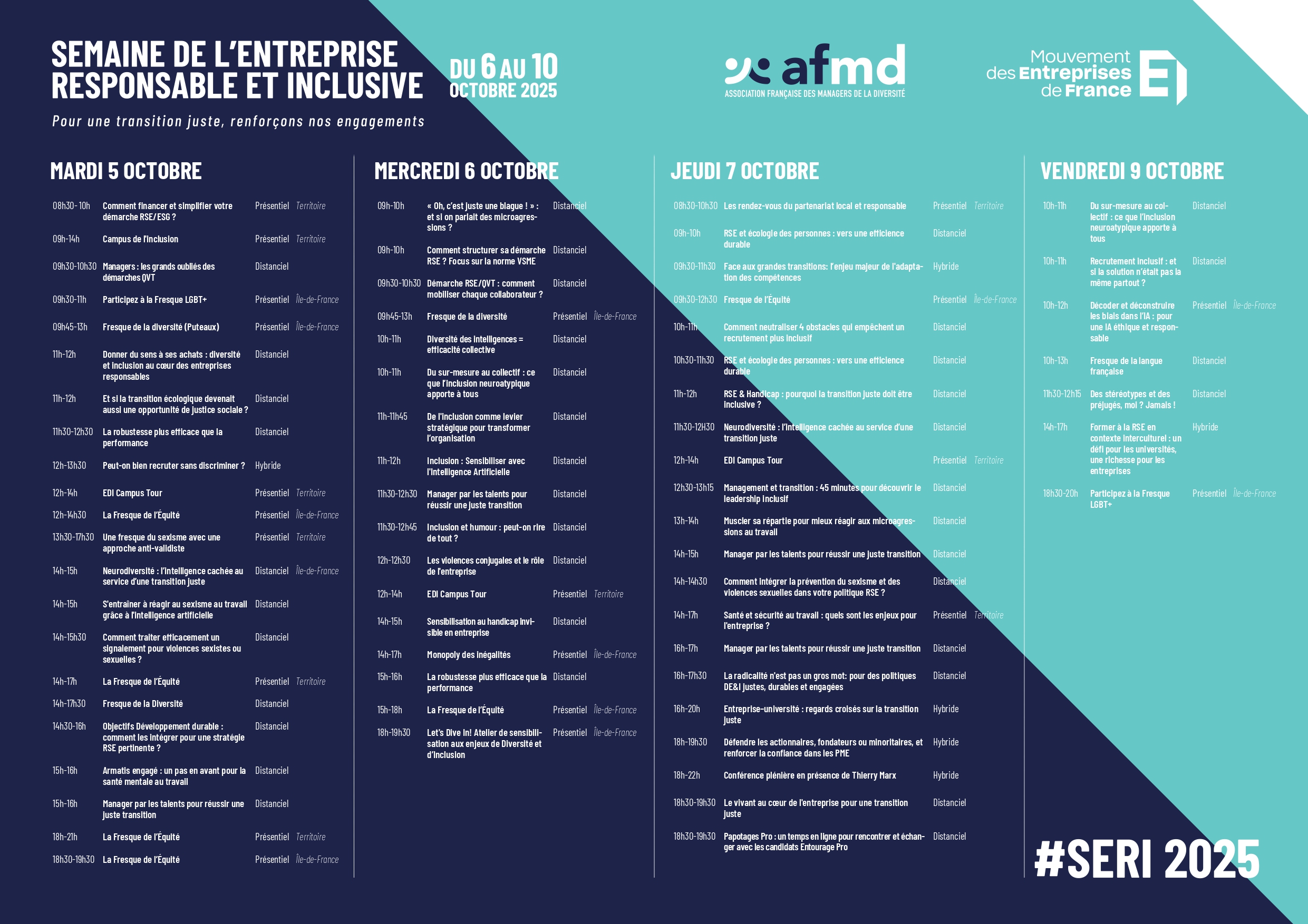 programme de la SERI 2025