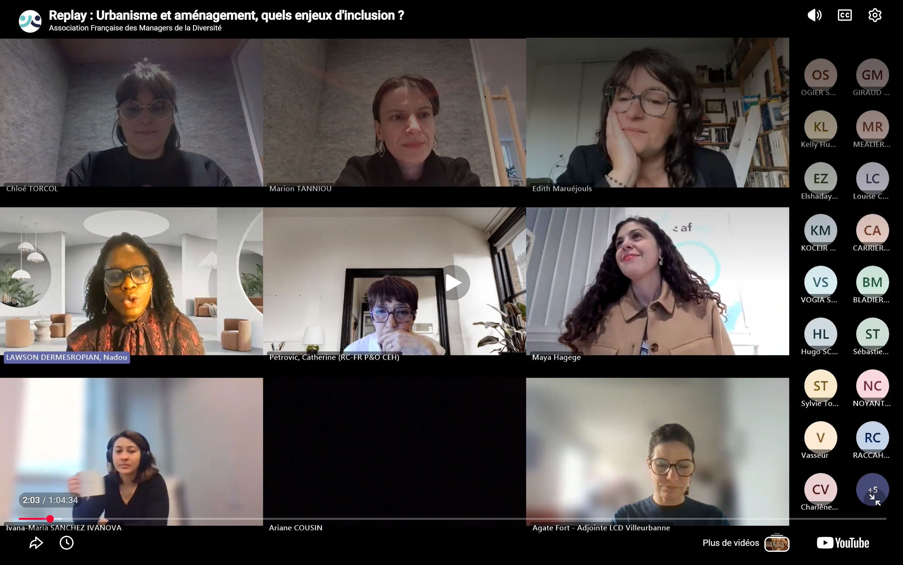 Capture d'écran du replay du webinaire