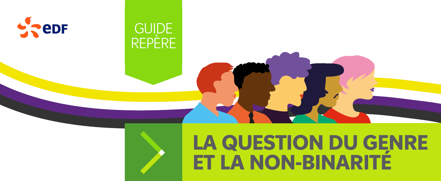 Couverture du guide d'EDF sur la question du genre et de la non-binarité