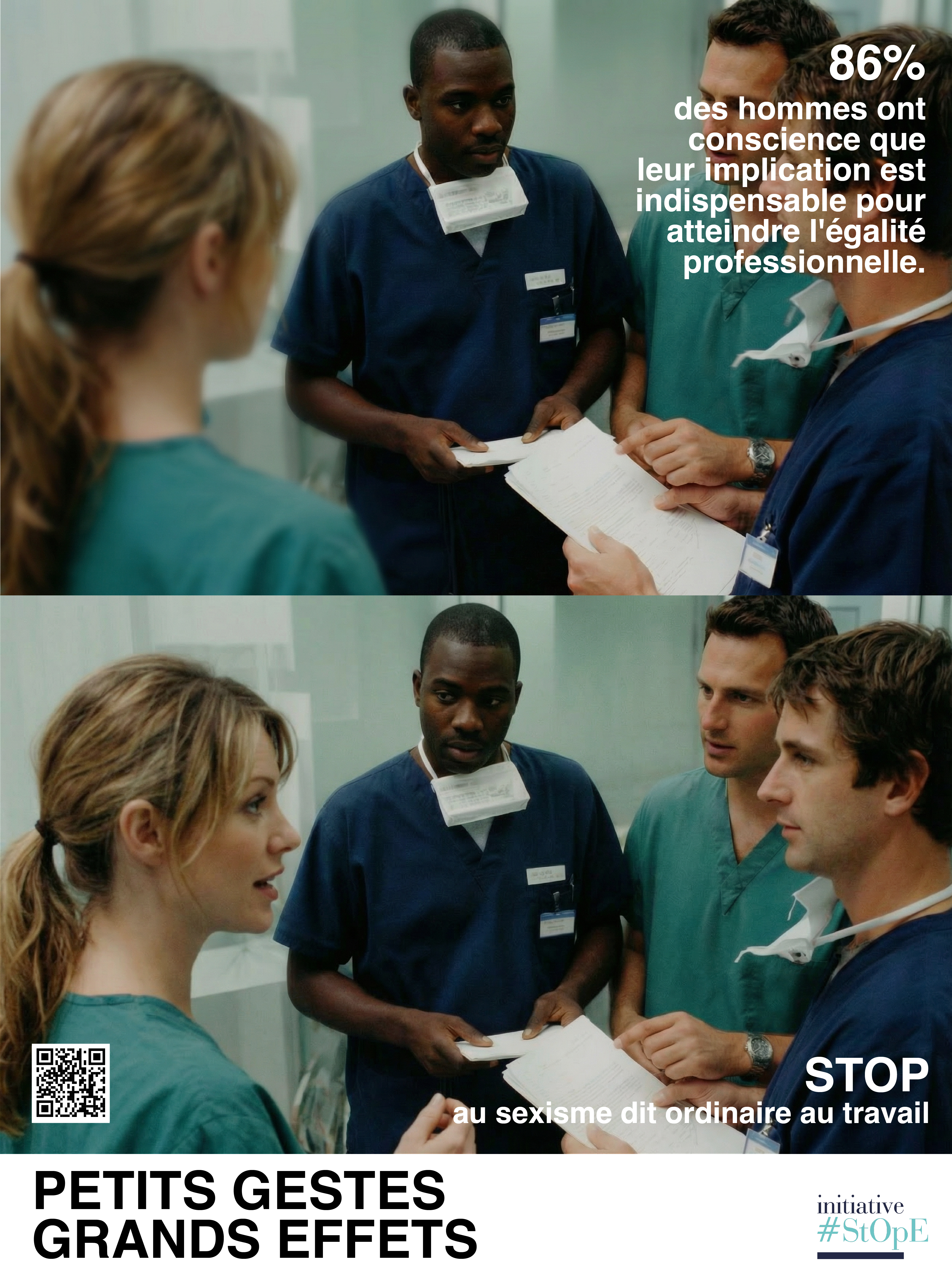 86% des hommes ont conscience que leur implication est indispensable pour atteindre l'égalité professionnelle.