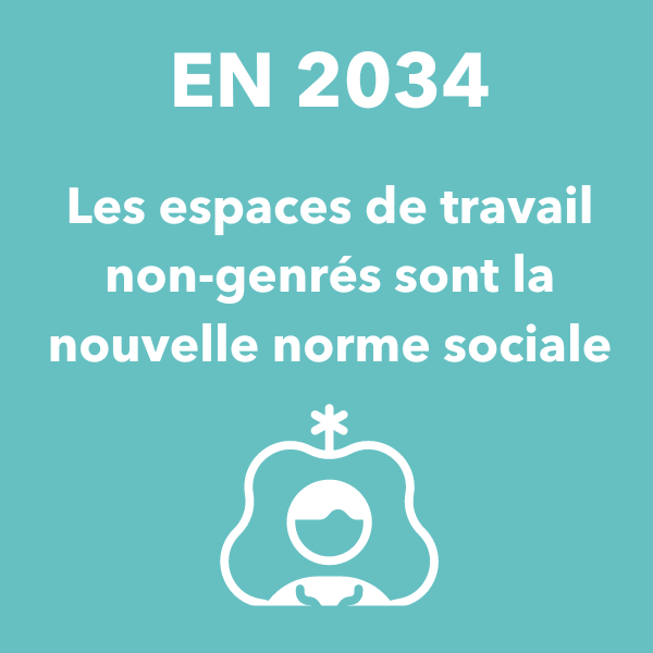 En 2034, les espaces de travail non-genrés sont la nouvelle norme sociale