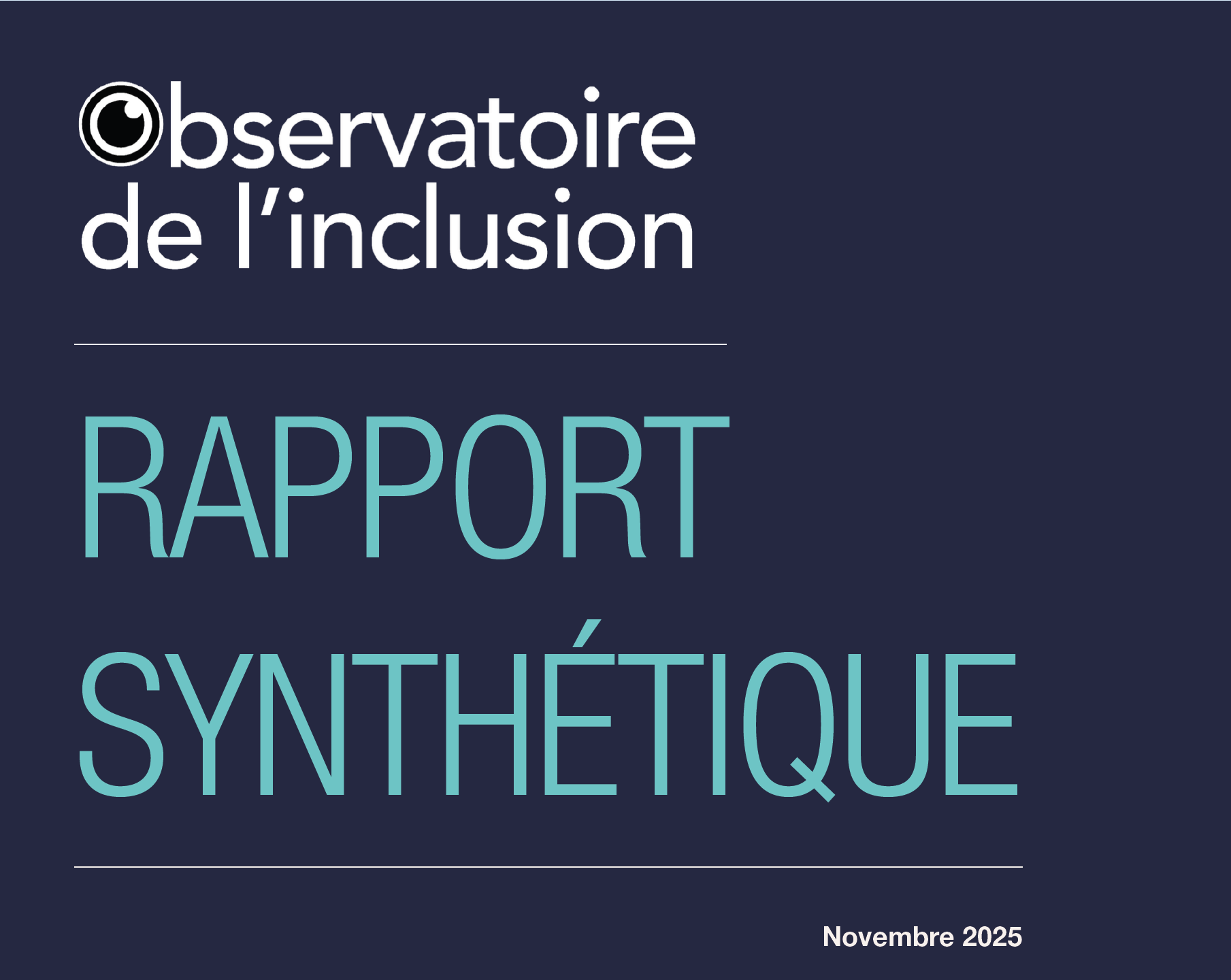 Rapport synthétique de l'Observatoire de l'inclusion 2025